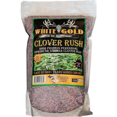 White Gold Clover Rush Seed5 Lbs. General Hunting White Gold Reaper Gear ReaperGear.com Bow Hunting Store Black Friday Cyber Monday Sale