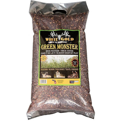 White Gold Green Monster Seed25 Lbs. General Hunting White Gold Reaper Gear ReaperGear.com Bow Hunting Store Black Friday Cyber Monday Sale