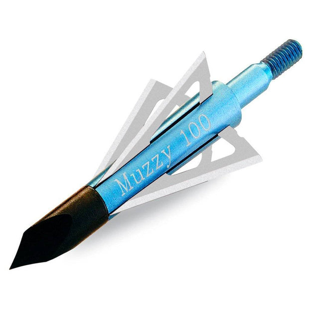 Muzzy Screw-in Broadhead 4 Blade 100 gr. 6 pk. Archery Muzzy Reaper Gear ReaperGear.com Your Bow Hunting Headquarters, Best Prices & FREE SHIPPING! Black Friday Cyber Monday Sale
