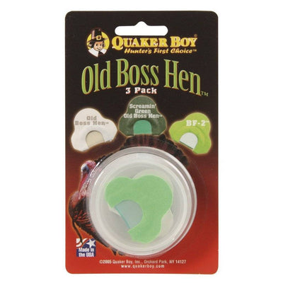 Quaker Boy Old Boss Hen Turkey Call 3 pk. General Hunting Quaker Boy Reaper Gear ReaperGear.com Your Bow Hunting Headquarters, Best Prices & FREE SHIPPING! Black Friday Cyber Monday Sale