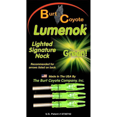 Lumenok Lighted Nock Green S Nock 3 pk. Archery Lumenok Reaper Gear ReaperGear.com Bow Hunting Store Black Friday Cyber Monday Sale