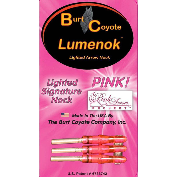 Lumenok Lighted Nock Pink S Nock 3 pk. Archery Lumenok Reaper Gear ReaperGear.com Bow Hunting Store Black Friday Cyber Monday Sale