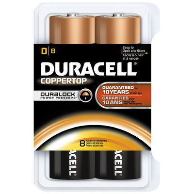 Duracell Coppertop Battery D 8 Pk.