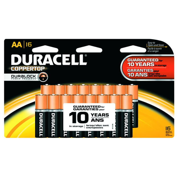 Duracell Coppertop Batteries Aa 16 Pk.