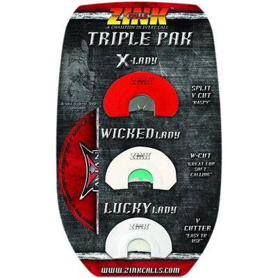 Zink Triple Pak Diaphragm Turkey Calls 3 pk. General Hunting Zink Reaper Gear ReaperGear.com Your Bow Hunting Headquarters, Best Prices & FREE SHIPPING! Black Friday Cyber Monday Sale