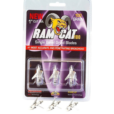 Ramcat Single Bevel Broadhead 100 Gr. 3.pk. Archery Ramcat Reaper Gear ReaperGear.com Your Bow Hunting Headquarters, Best Prices & FREE SHIPPING! Black Friday Cyber Monday Sale