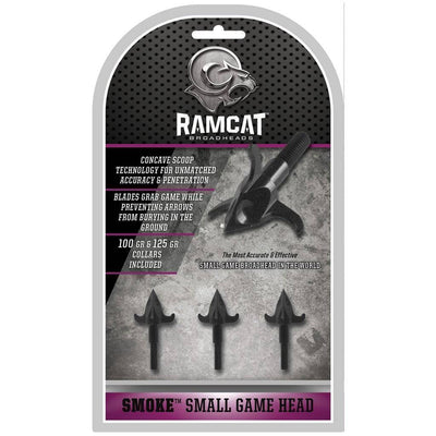 Ramcat Smoke Small Game Head 100 Gr. 3 Pk. Archery Ramcat Reaper Gear ReaperGear.com Your Bow Hunting Headquarters, Best Prices & FREE SHIPPING! Black Friday Cyber Monday Sale