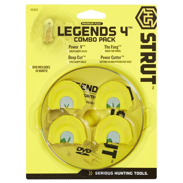 Hunters Specialties Strut Legends Turkey Call Combo 4 pk. General Hunting Hunters Specialties Reaper Gear ReaperGear.com Your Bow Hunting Headquarters, Best Prices & FREE SHIPPING! Black Friday Cyber Monday Sale