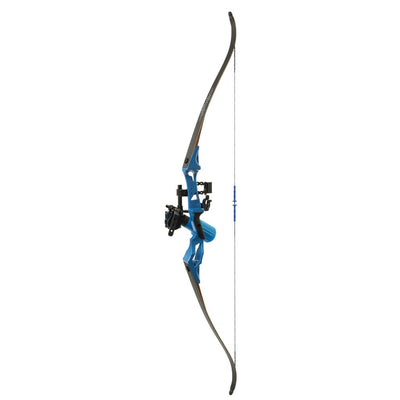 Fin Finder Bank Runner Recurve Winch Pro Pkg Blue 35lbs. Rh