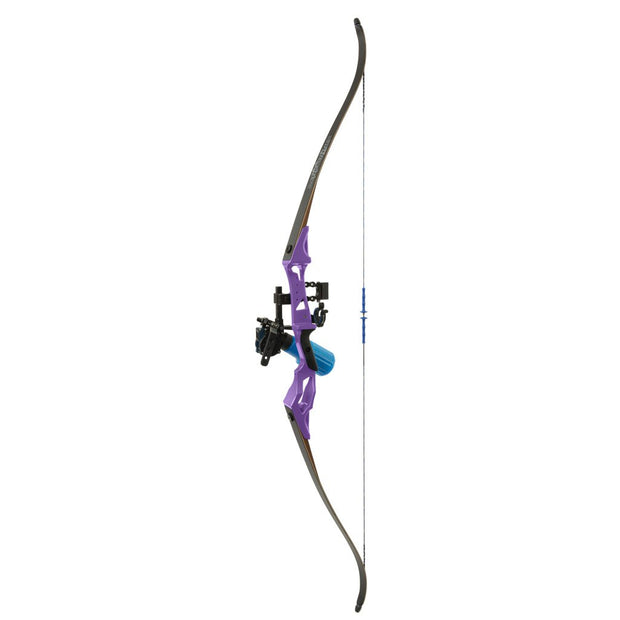 Fin Finder Bank Runner Recurve Winch Pro Pkg Purple 35lbs Rh
